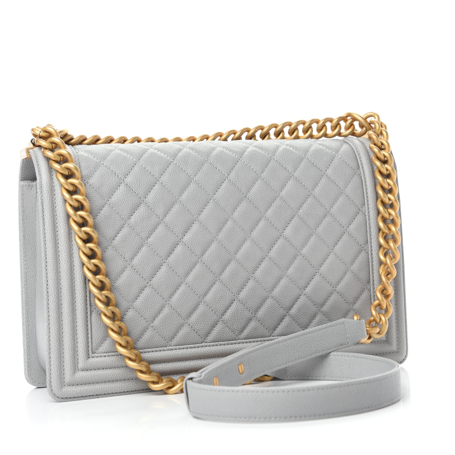 Chanel Caviar Quilted New Medium Boy Flap Grey 3 of 12