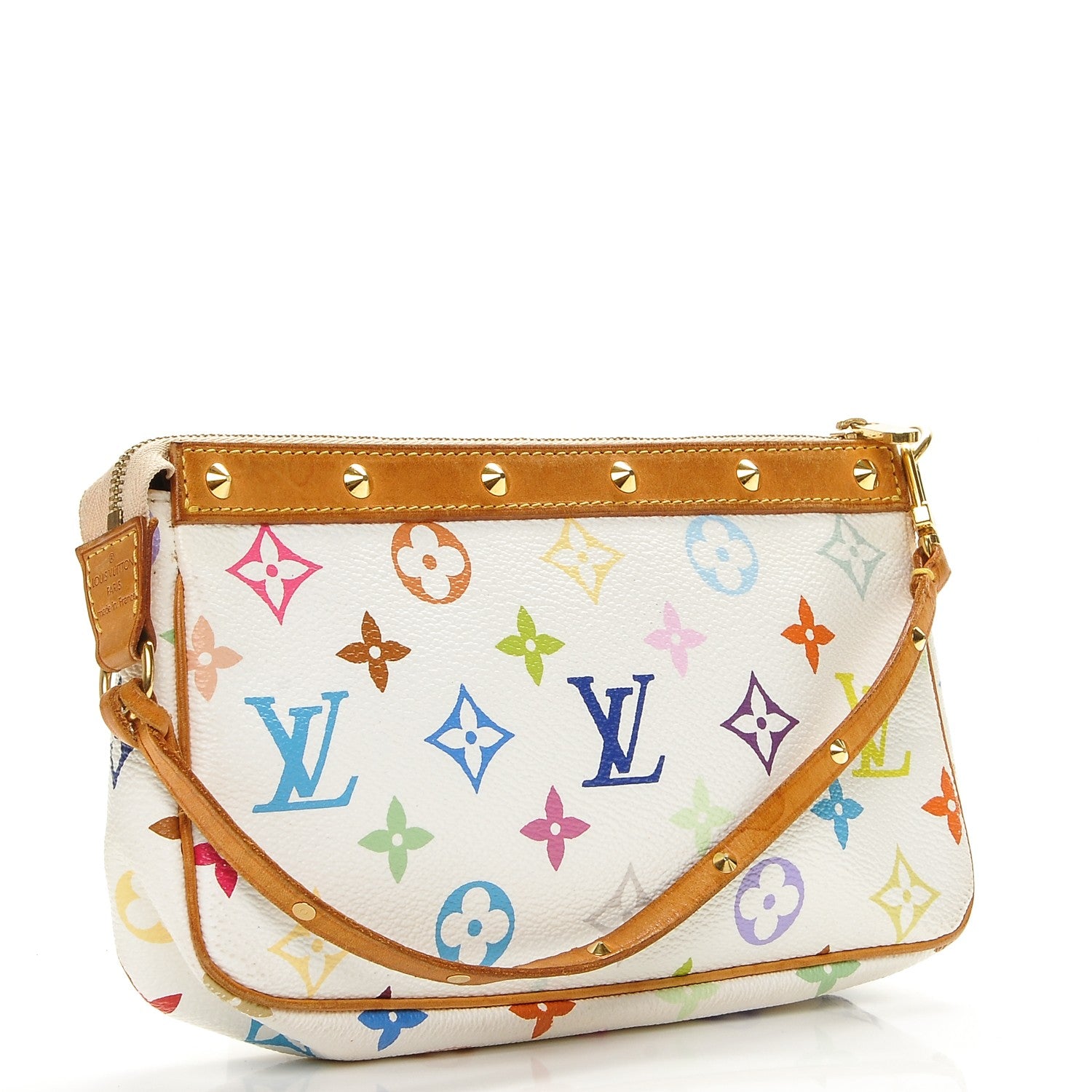 Louis Vuitton Monogram Multicolor Pochette Accessories White 3 of 9