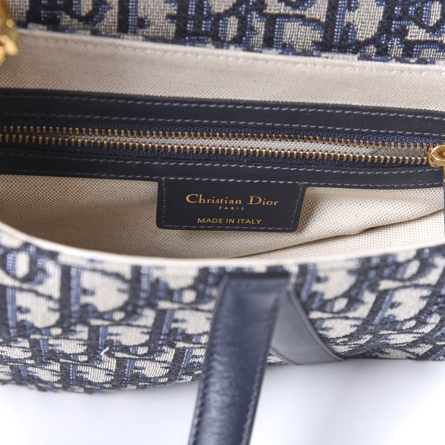 Christian Dior Oblique Saddle Bag Blue 7 of 10