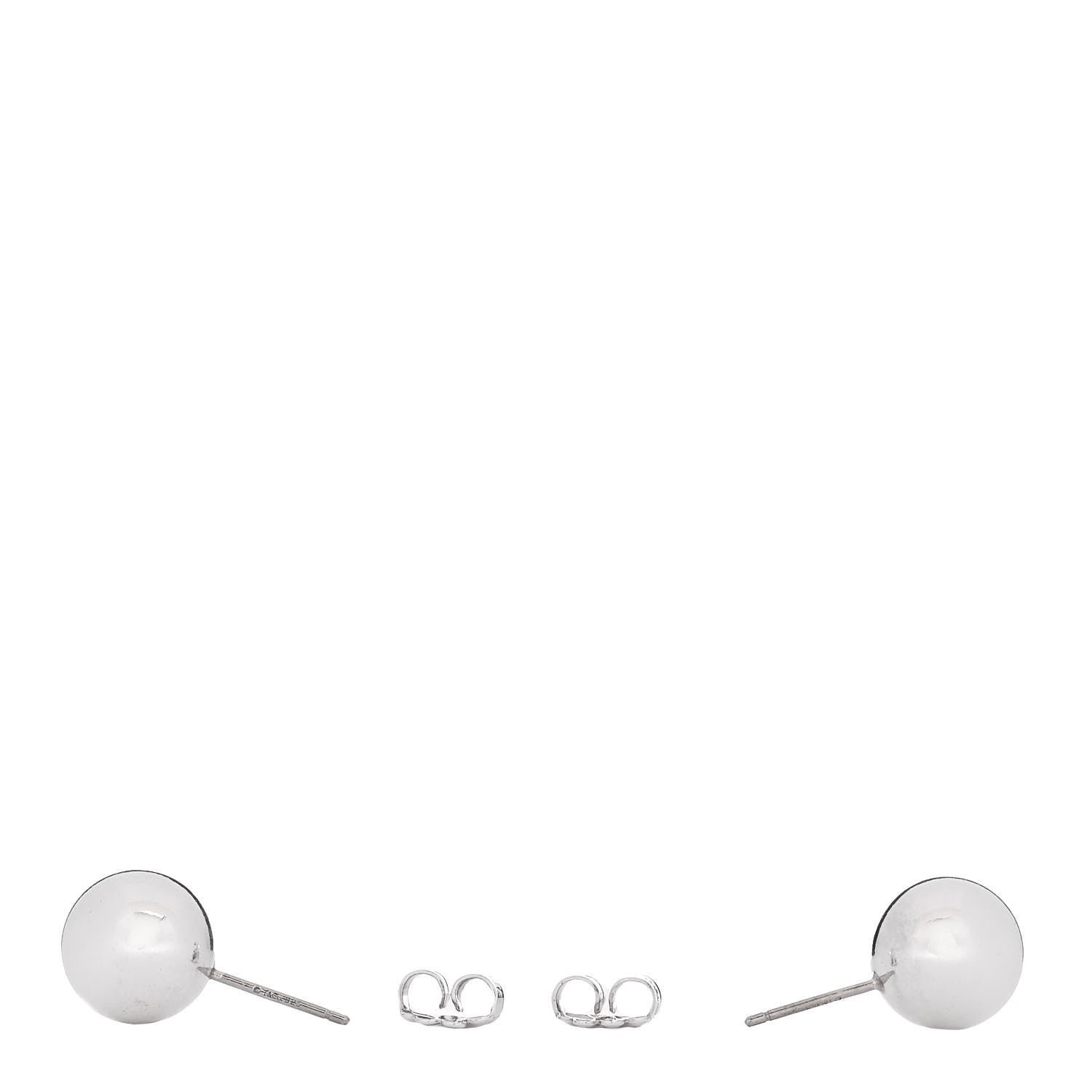 Tiffany Sterling Silver 10mm HardWear Ball Earrings 3 of 5
