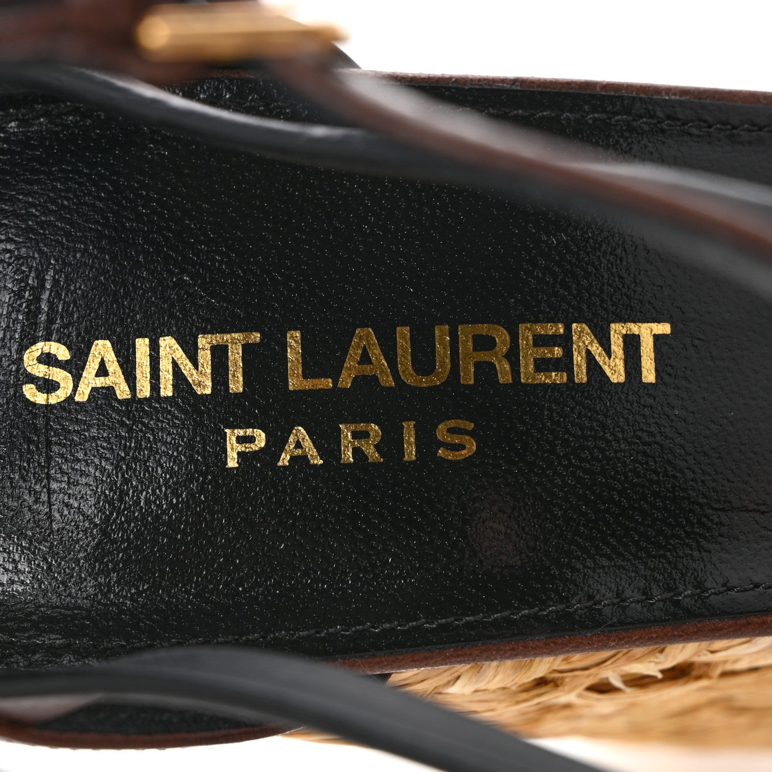 Saint Laurent Calfskin Cassandra 105 Espadrille Wedges 40 Chocolate 8 of 10