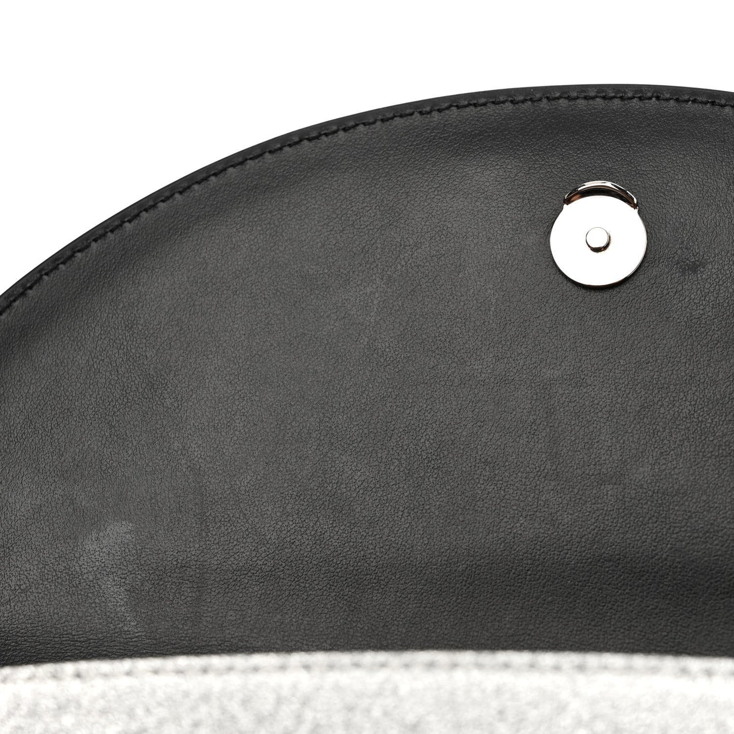 Glitter Calfskin Loubi54 Crossbody Clutch Silver