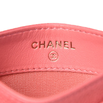 Chanel Metallic Caviar Quilted Card Holder Pink 6 of 8