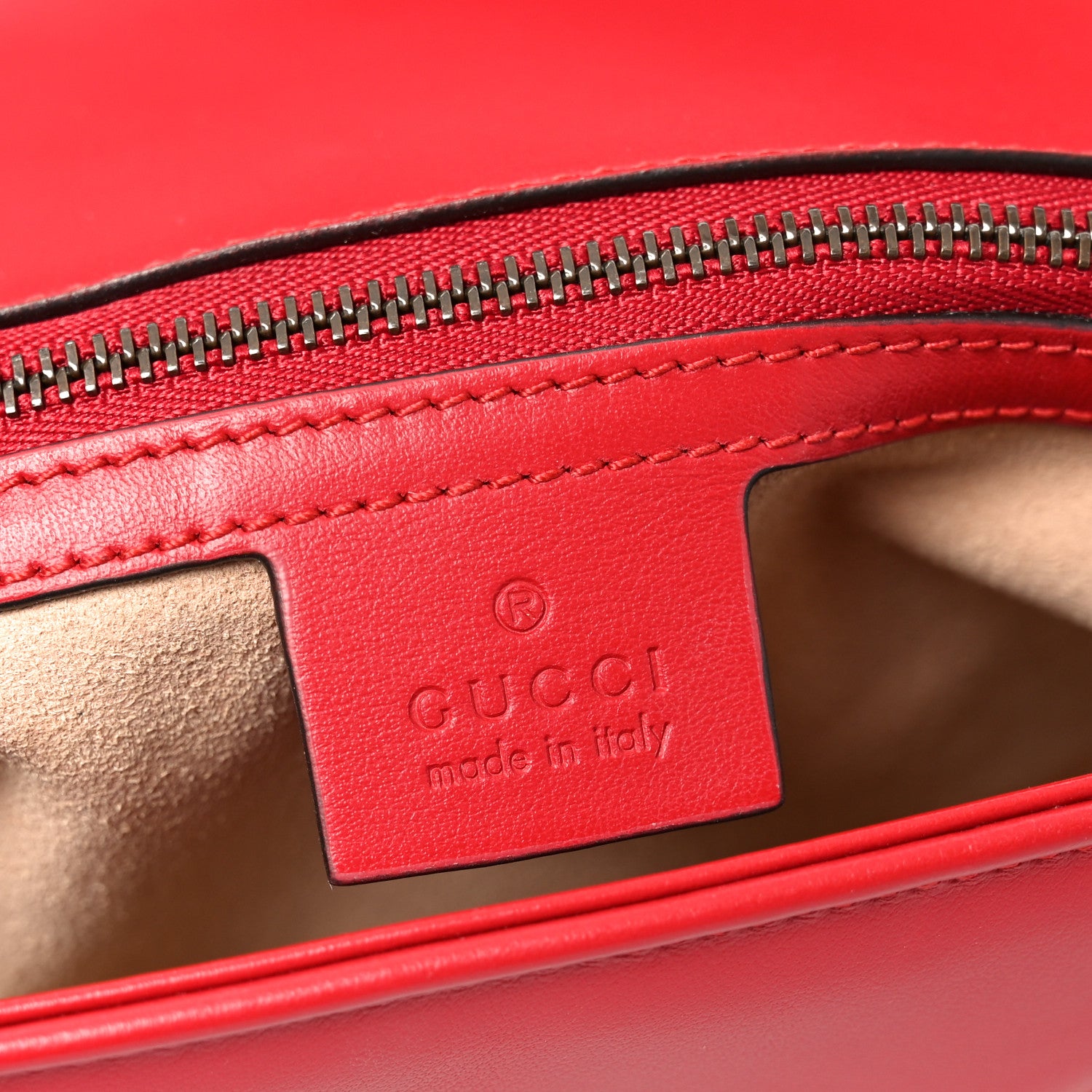 Gucci Calfskin Matelasse Small GG Marmont Shoulder Bag Hibiscus Red 6 of 11