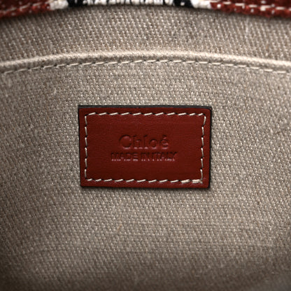 Chloe Cotton Calfskin Small Woody Ribbon Tote Sepia Brown 6 of 14
