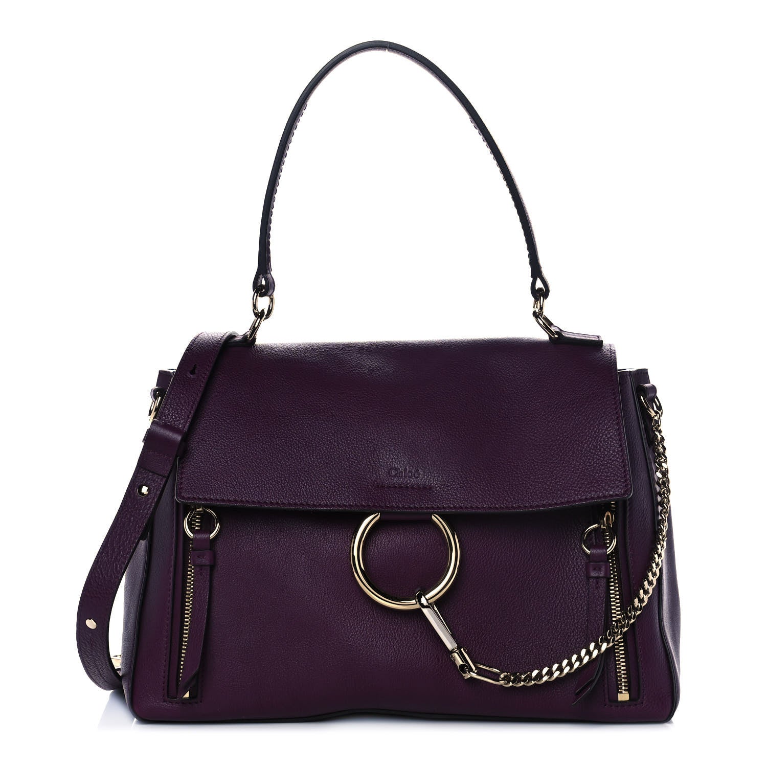 Chloe Calfskin Medium Faye Day Shoulder Bag Intense Violine 1 of 10