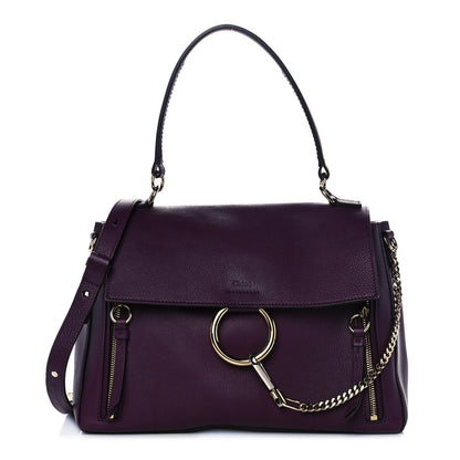 Chloe Calfskin Medium Faye Day Shoulder Bag Intense Violine 1 of 10