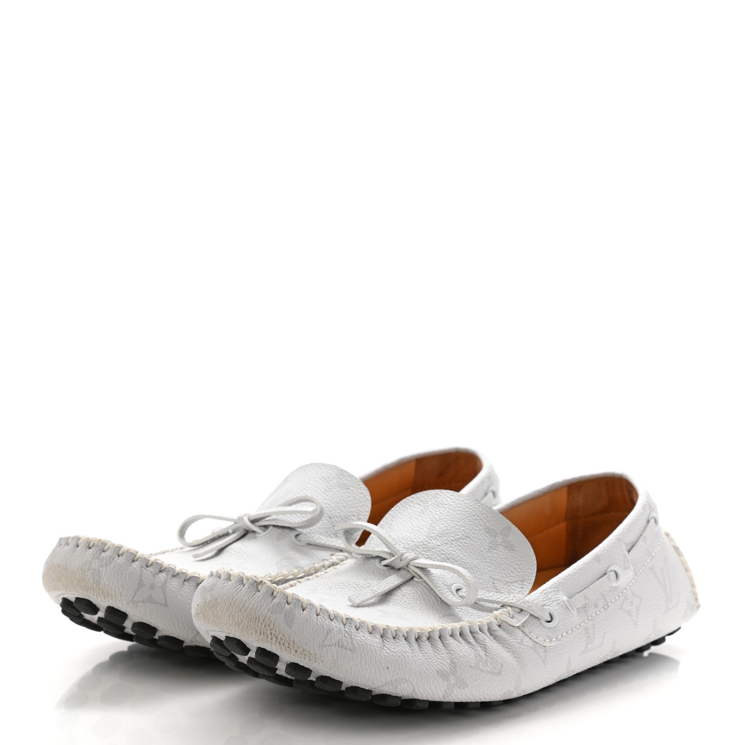 Louis Vuitton Monogram Mens Arizona Car Shoe Moccasin Loafers 10 3 of 16