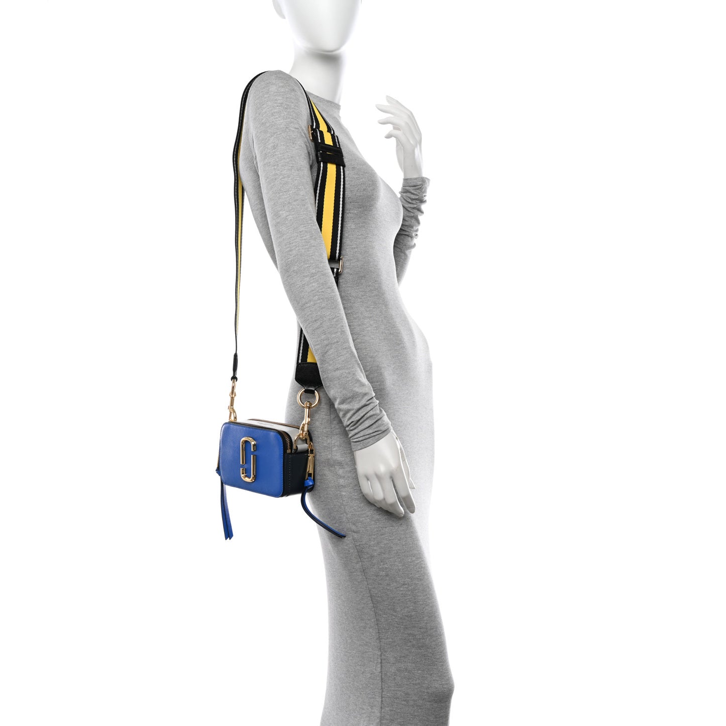 Saffiano Small Snapshot Camera Bag Blue Multi