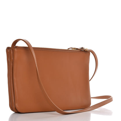 Celine Lambskin Small Trio Crossbody Bag Tan 3 of 7