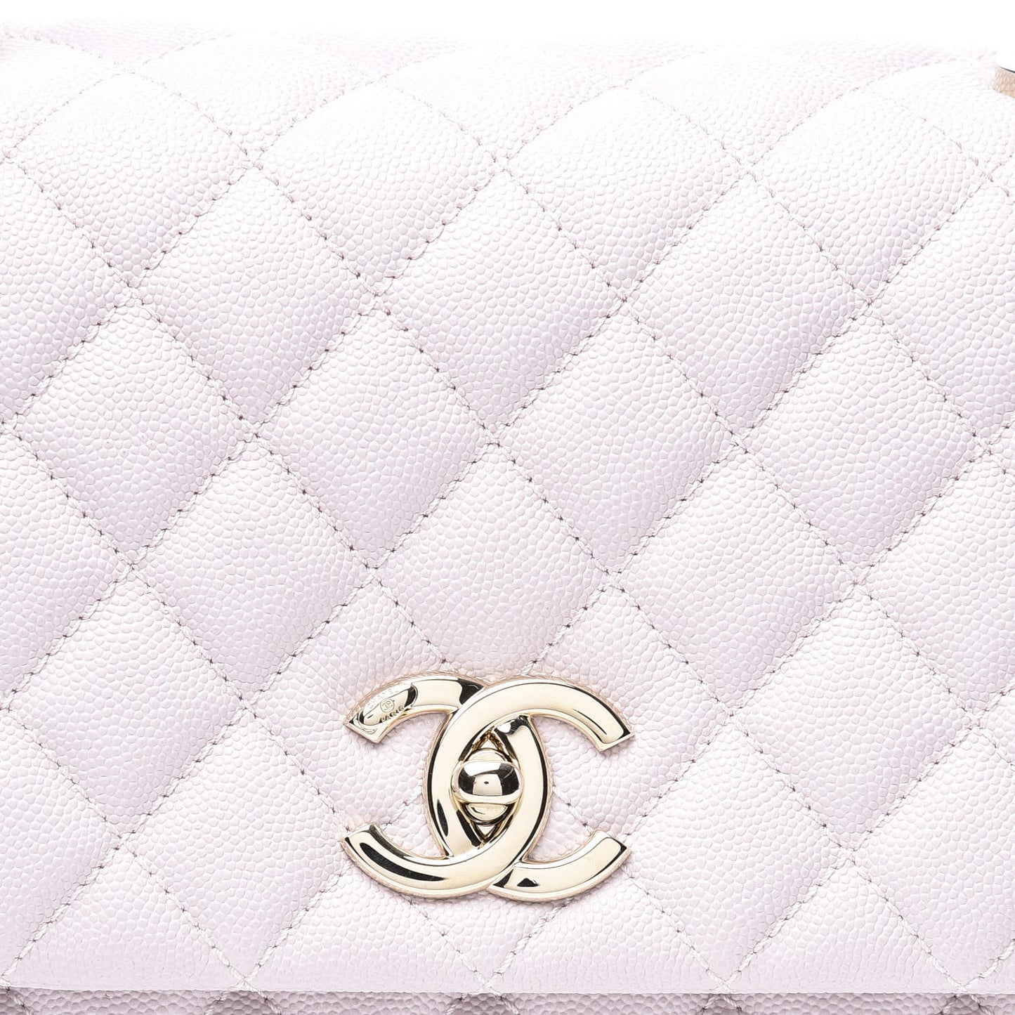 Caviar Quilted Small Coco Handle Flap Lilas Lilac