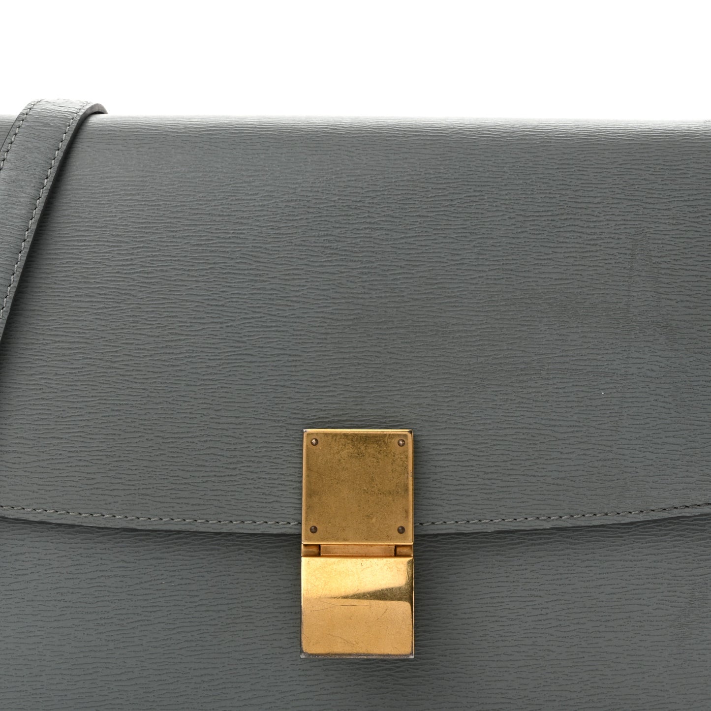 Liege Calfskin Medium Classic Box Flap Bag Storm