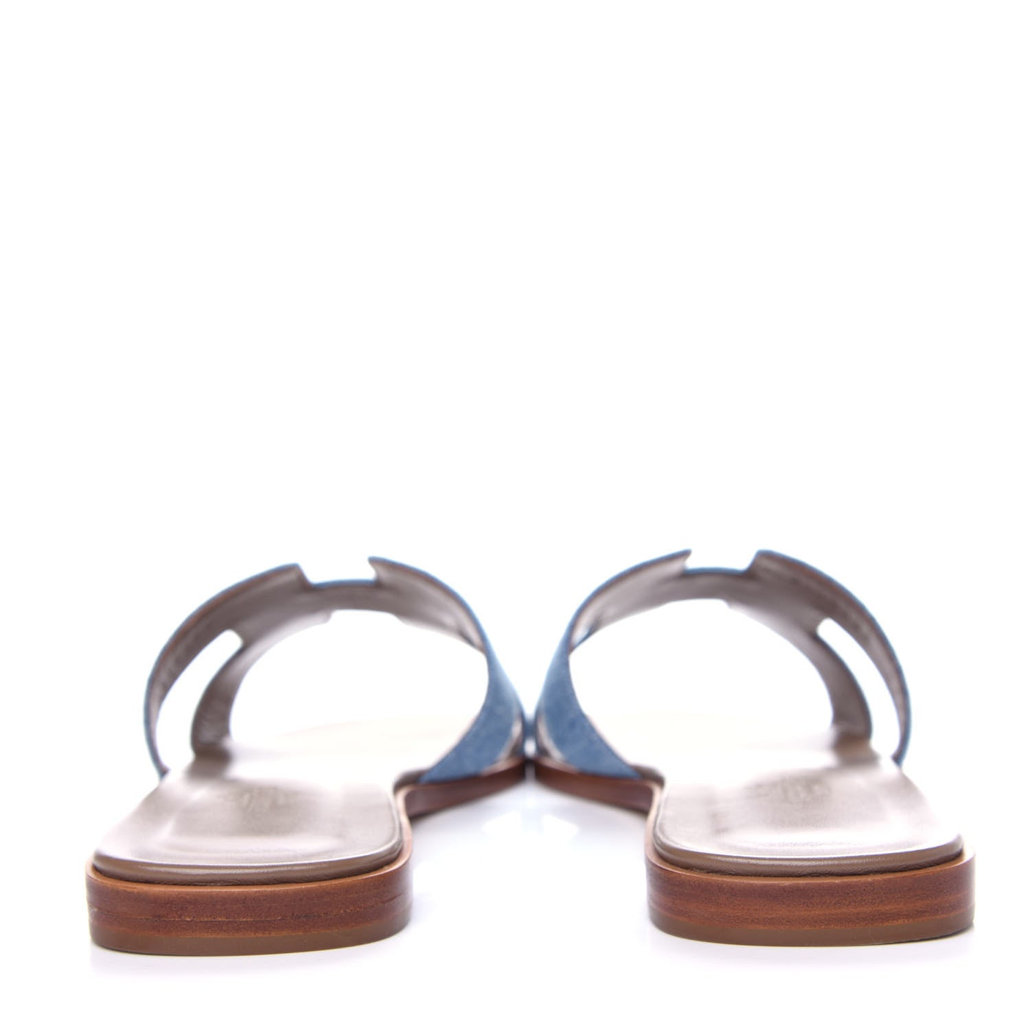 Hermes Denim Canvas Oran Sandals 39 Bleu Clair 7 of 11
