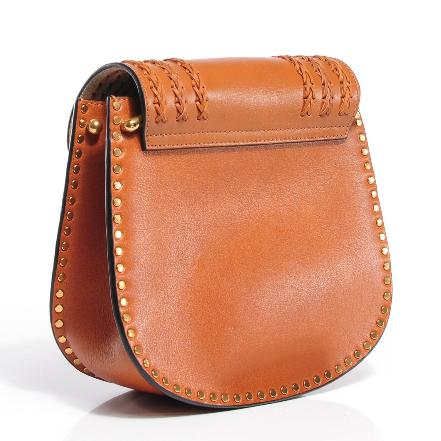 Chloe Calfskin Braided Small Hudson Bag Caramel 3 of 9