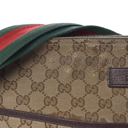 Gucci Monogram Web Medium Flat Messenger Bag Brown 16 of 21