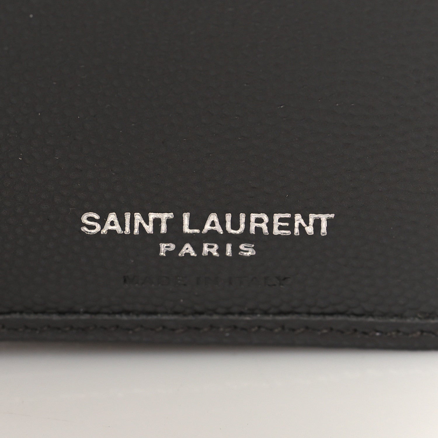 Saint Laurent Grain De Poudre Matelasse Chevron Monogram Compact Zip Around Wallet Earth 6 of 8