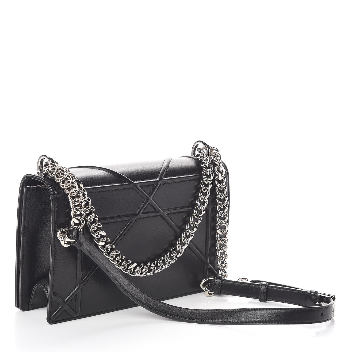 Christian Dior Lambskin Medium Diorama Flap Bag Black 3 of 10