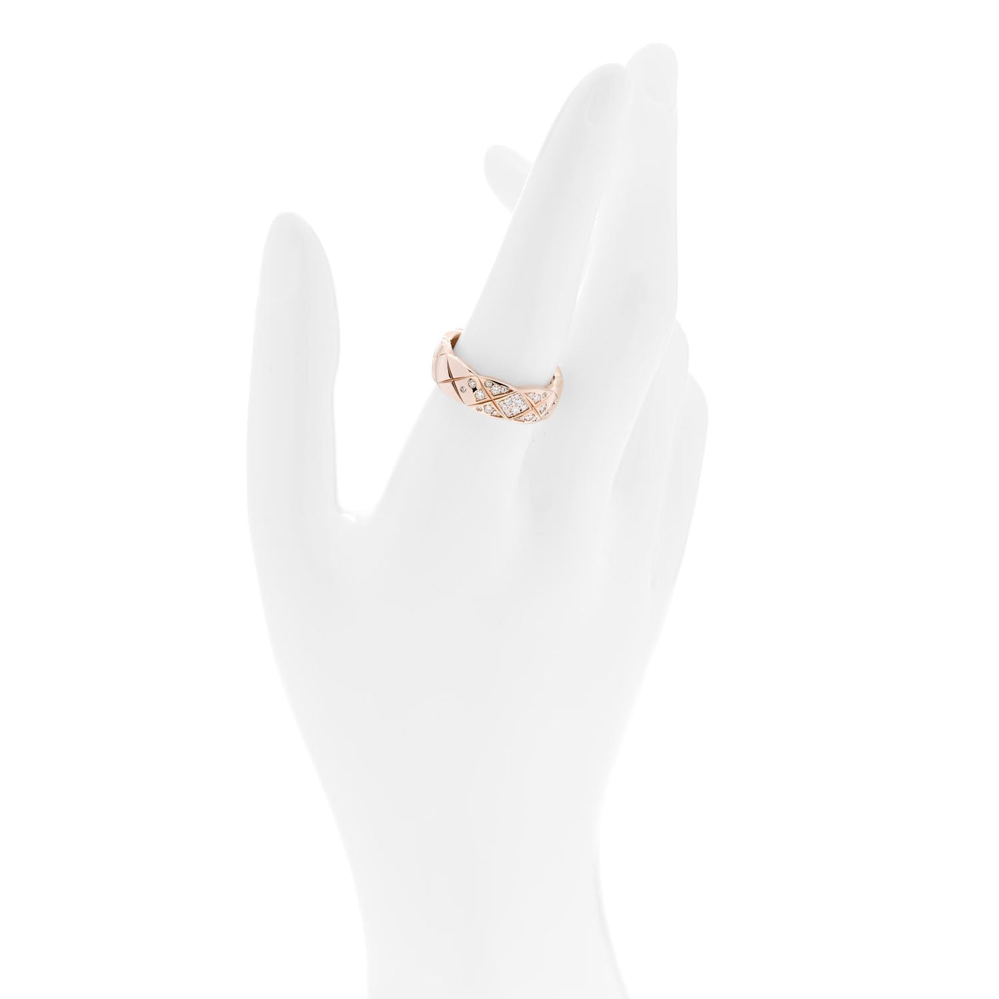 18K Beige Gold Diamond Small Coco Crush Ring 55 8.5