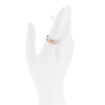 Chanel 18K Beige Gold Diamond Small Coco Crush Ring 55 8.5 2 of 5