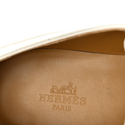 Hermes Glossed Calfskin First Derby 36.5 Beige Glaise 8 of 9