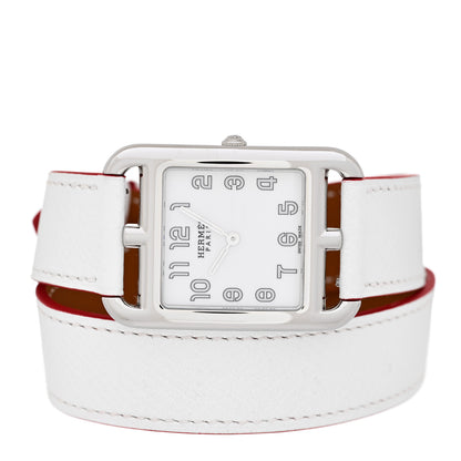 Hermes Stainless Steel Epsom 29mm Cape Cod Double Tour Quartz Watch Blanc 2 of 6