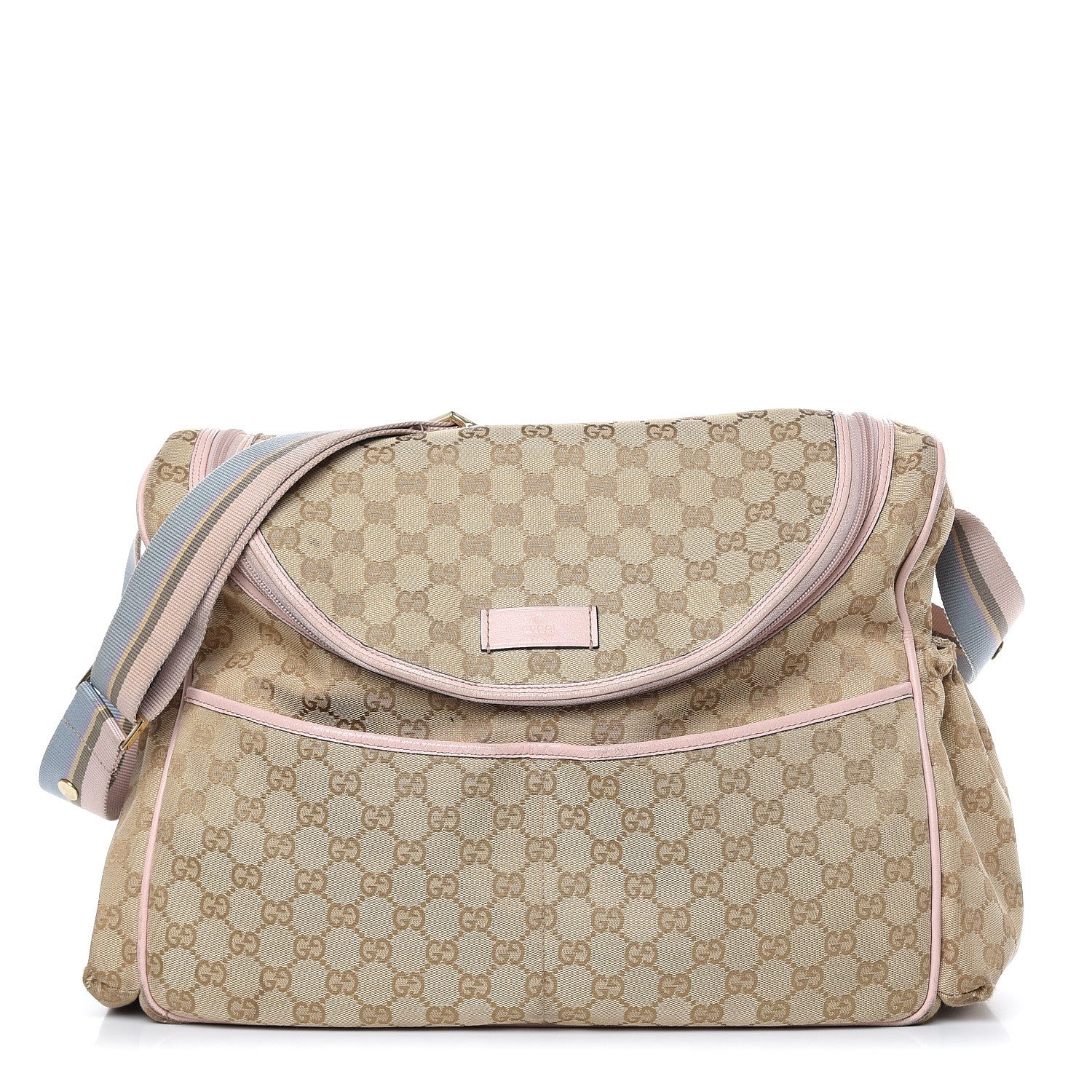 Gucci Monogram Web Diaper Bag Pink 1 of 22