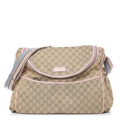 Gucci Monogram Web Diaper Bag Pink 1 of 22