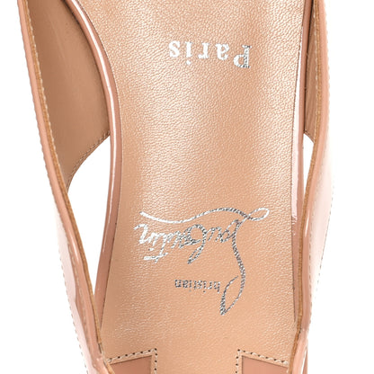 Christian Louboutin Patent Hot Chickita Slingback Flats 35.5 Nude 8 of 9