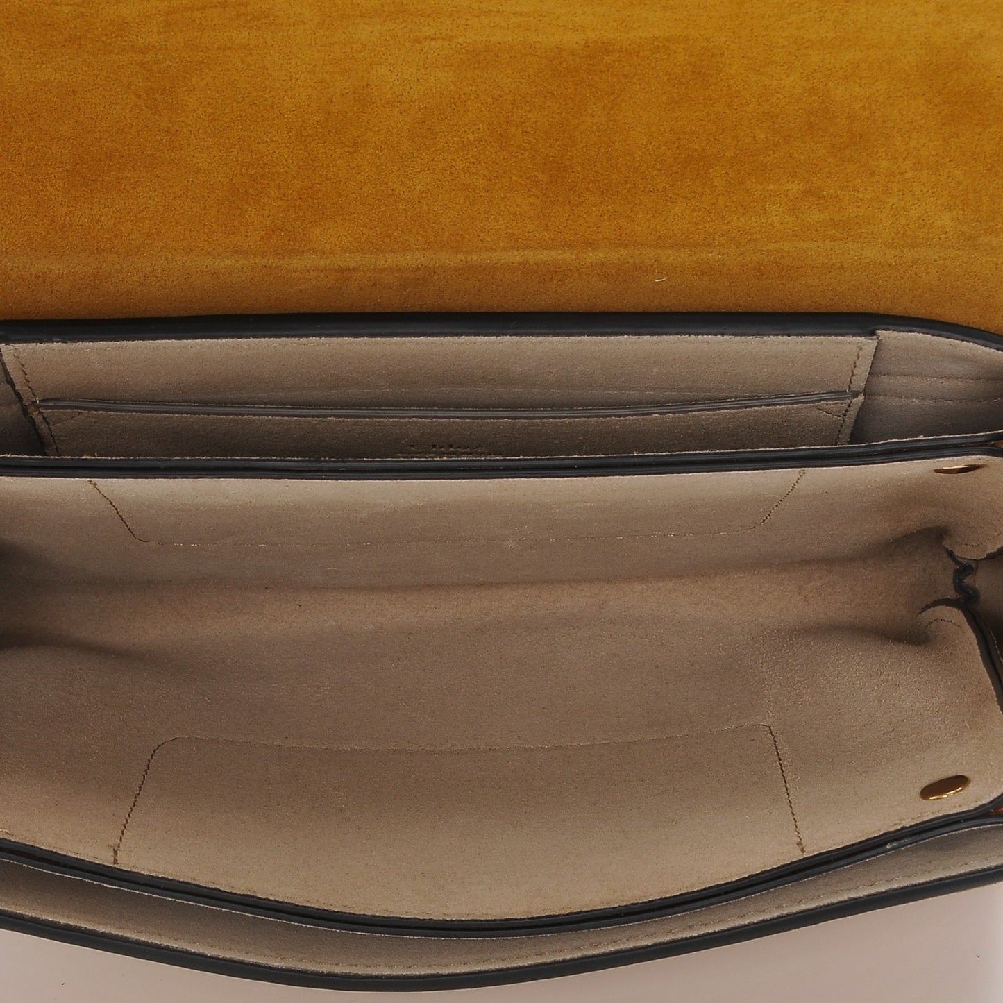 Suede Calfskin Studded Small Faye Shoulder Bag Mustard Brown