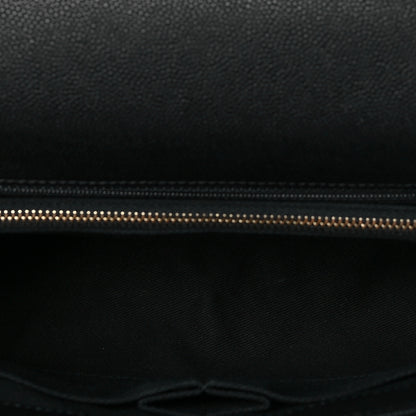 Chanel Caviar Lizard Embossed Quilted Small Coco Handle Flap Black 5 of 8