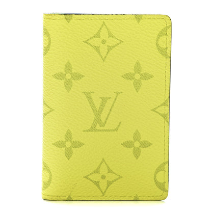Louis Vuitton Monogram Taiga Pocket Organizer Yellow 1 of 8