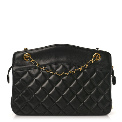 Chanel Lambskin Quilted Shoulder Bag Black 1 of 9