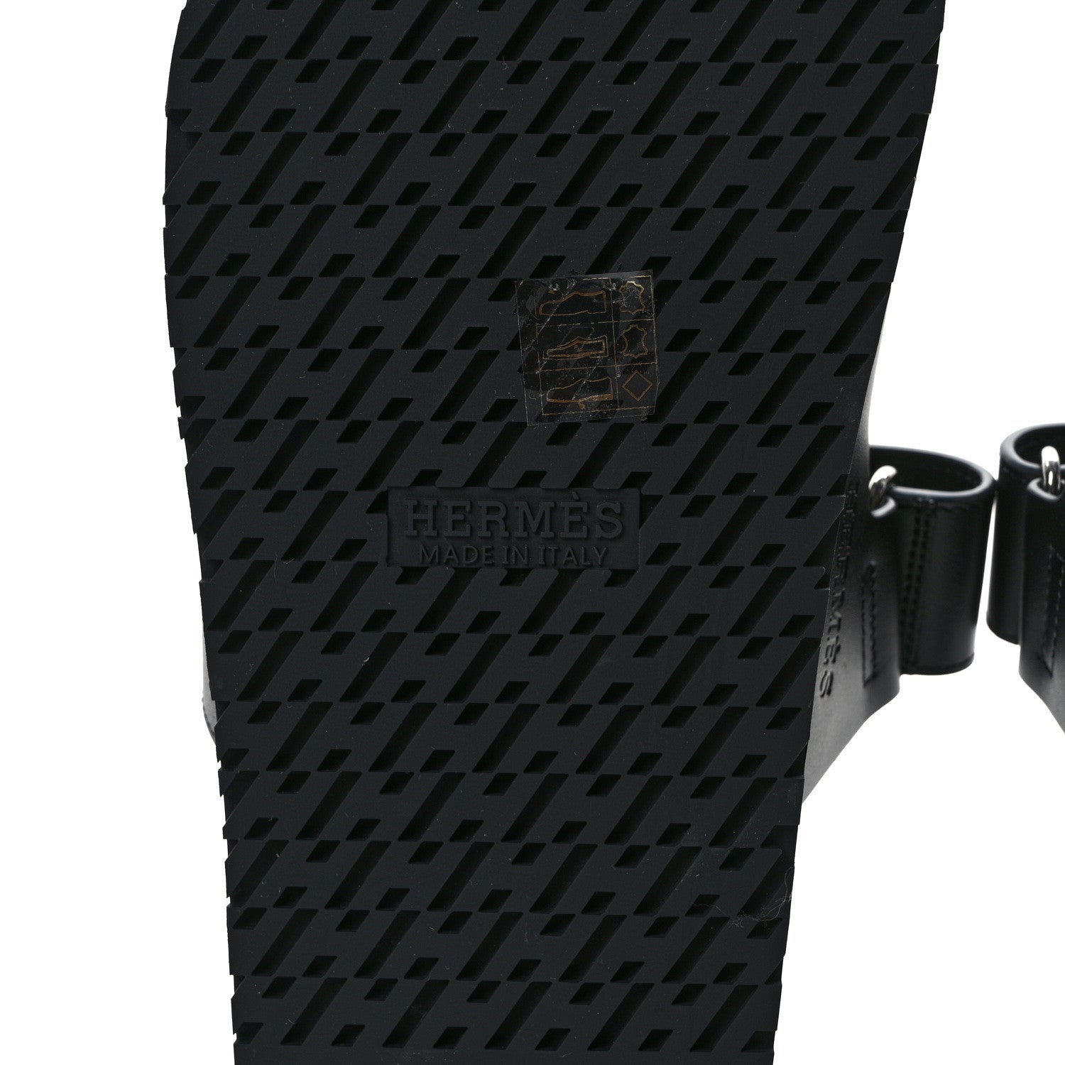 Hermes Calfskin Womens Chypre Sandals 39.5 Black 6 of 9