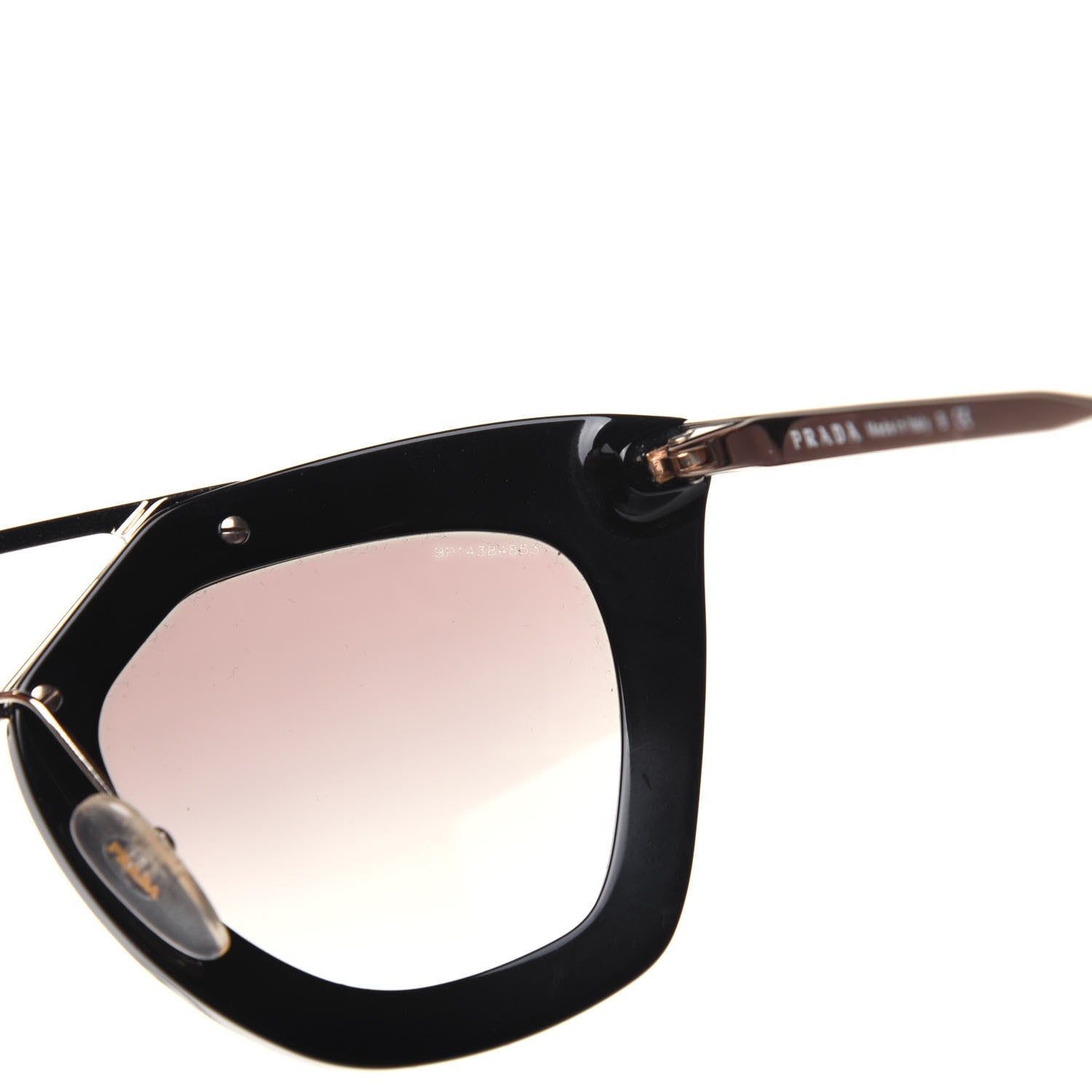 Prada Acetate Cinema Sunglasses SPR 09Q Black 7 of 8