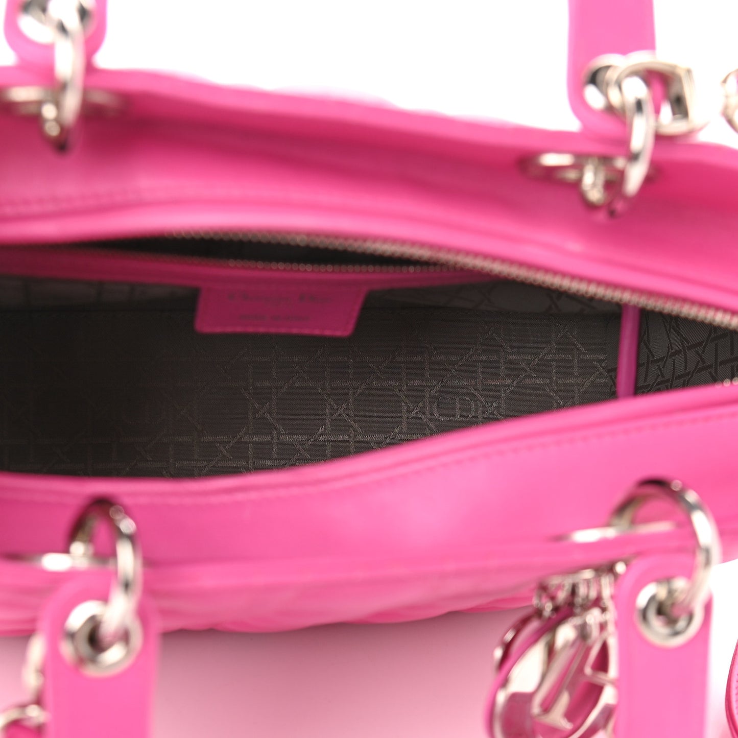 Lambskin Cannage Large Lady Dior Pink