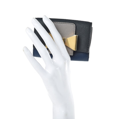 Chloe Sheepskin Bobbie Card Holder Black Bat 2 of 8