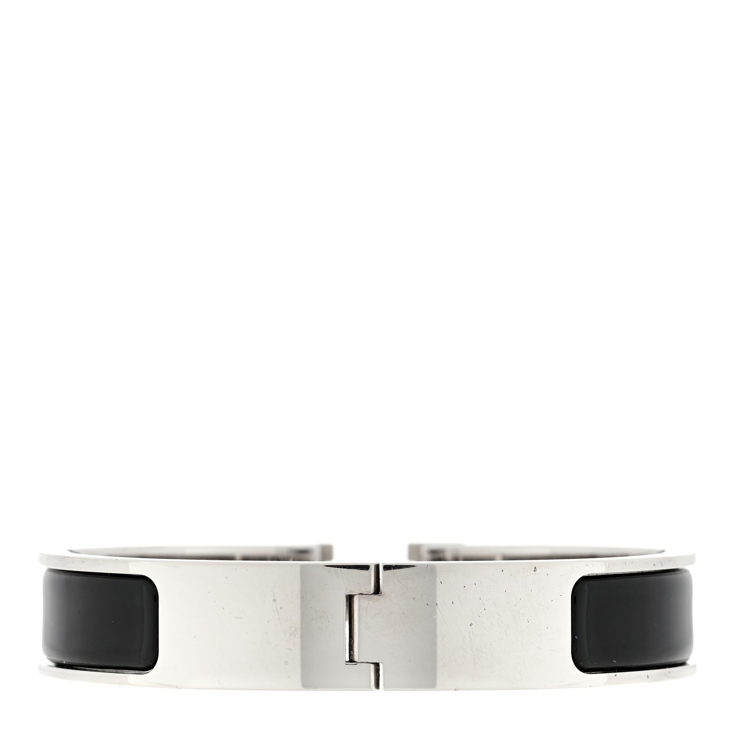 Enamel Narrow Clic Clac H Bracelet GM Black