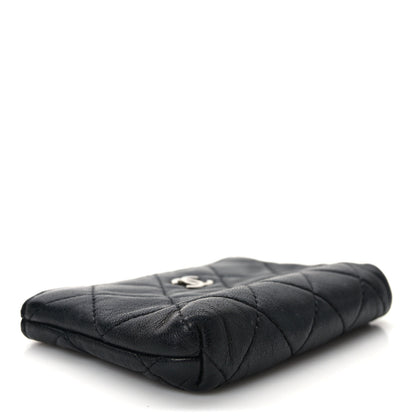 Chanel Lambskin Quilted Key Holder Case Black 3 of 8