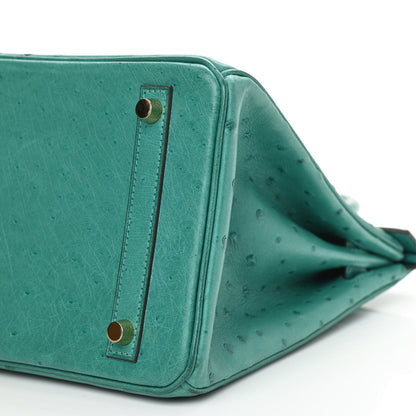 Hermes Ostrich Birkin 30 Vert Verone 9 of 10