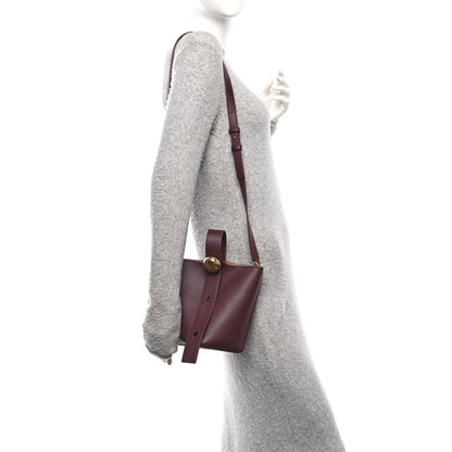 Loewe Calfskin Mini Pebble Bucket Bag Dark Burgundy 2 of 9