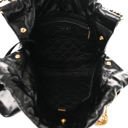 Chanel Shiny Calfskin Quilted Chanel 22 Black 6 of 10