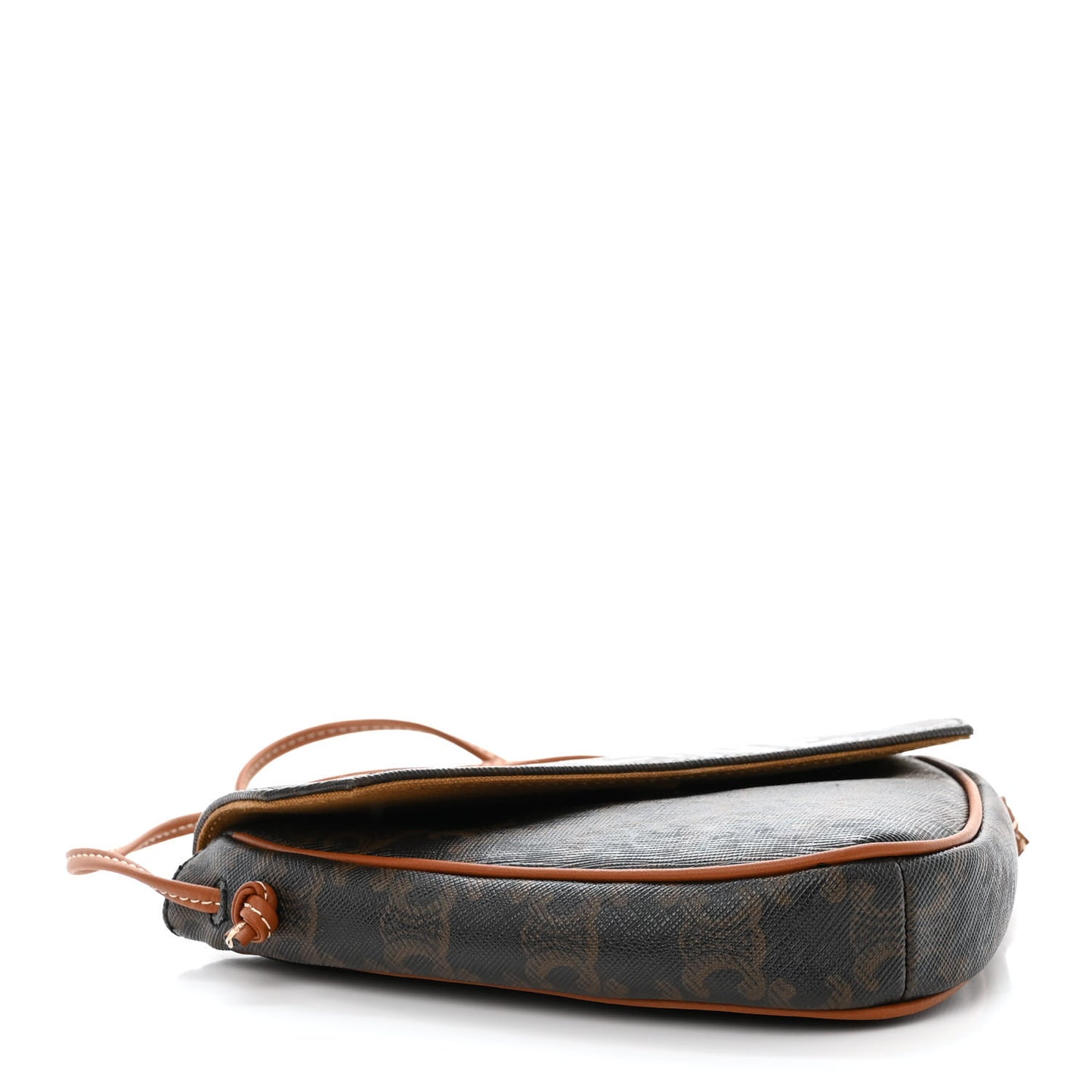Triomphe Canvas Triangle Crossbody Bag Tan