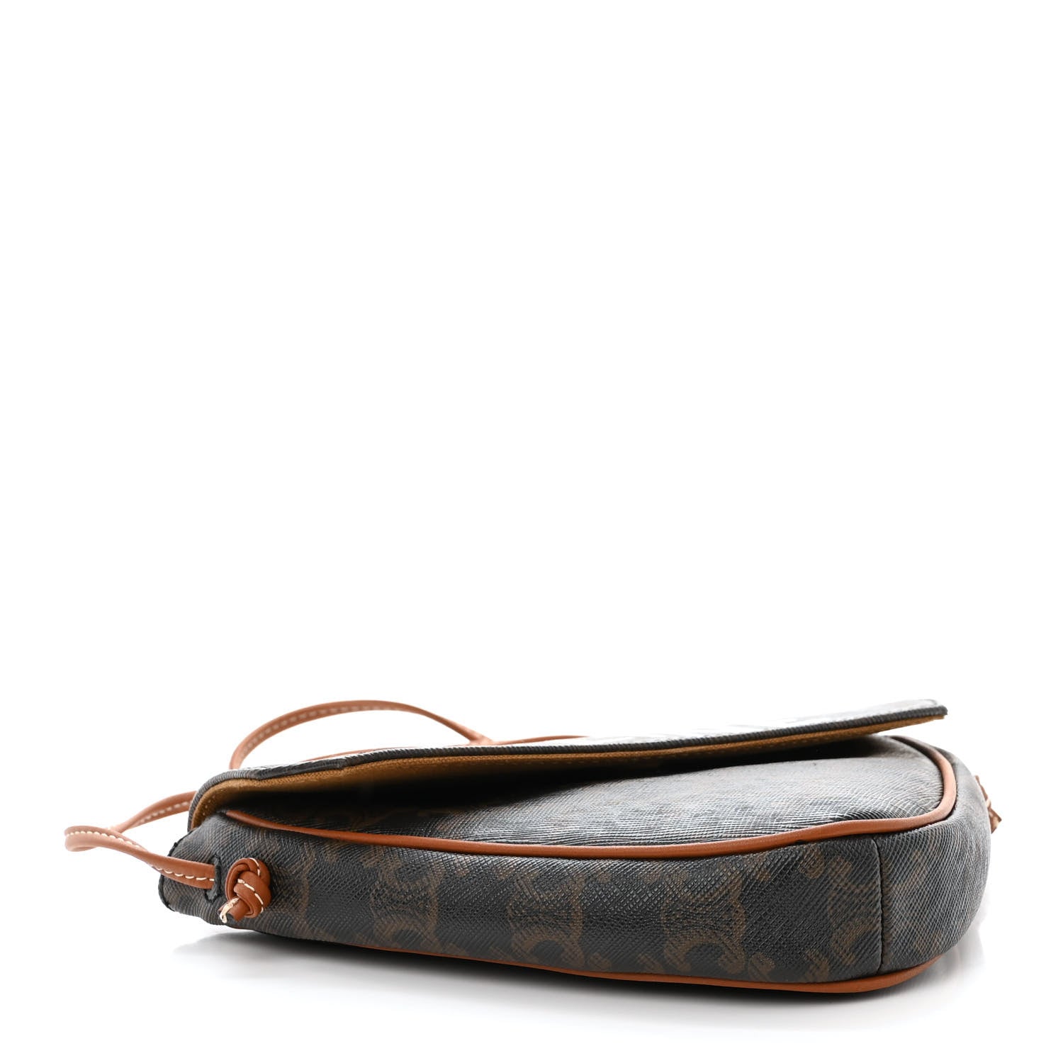 Celine Triomphe Canvas Triangle Crossbody Bag Tan 4 of 10