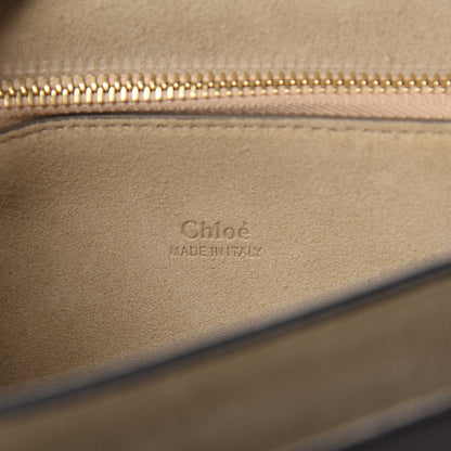Chloe Suede Calfskin Medium Faye Shoulder Bag Carbon Grey 9 of 10