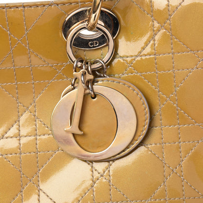 Christian Dior Patent Cannage Large Lady Dior Beige 8 of 22