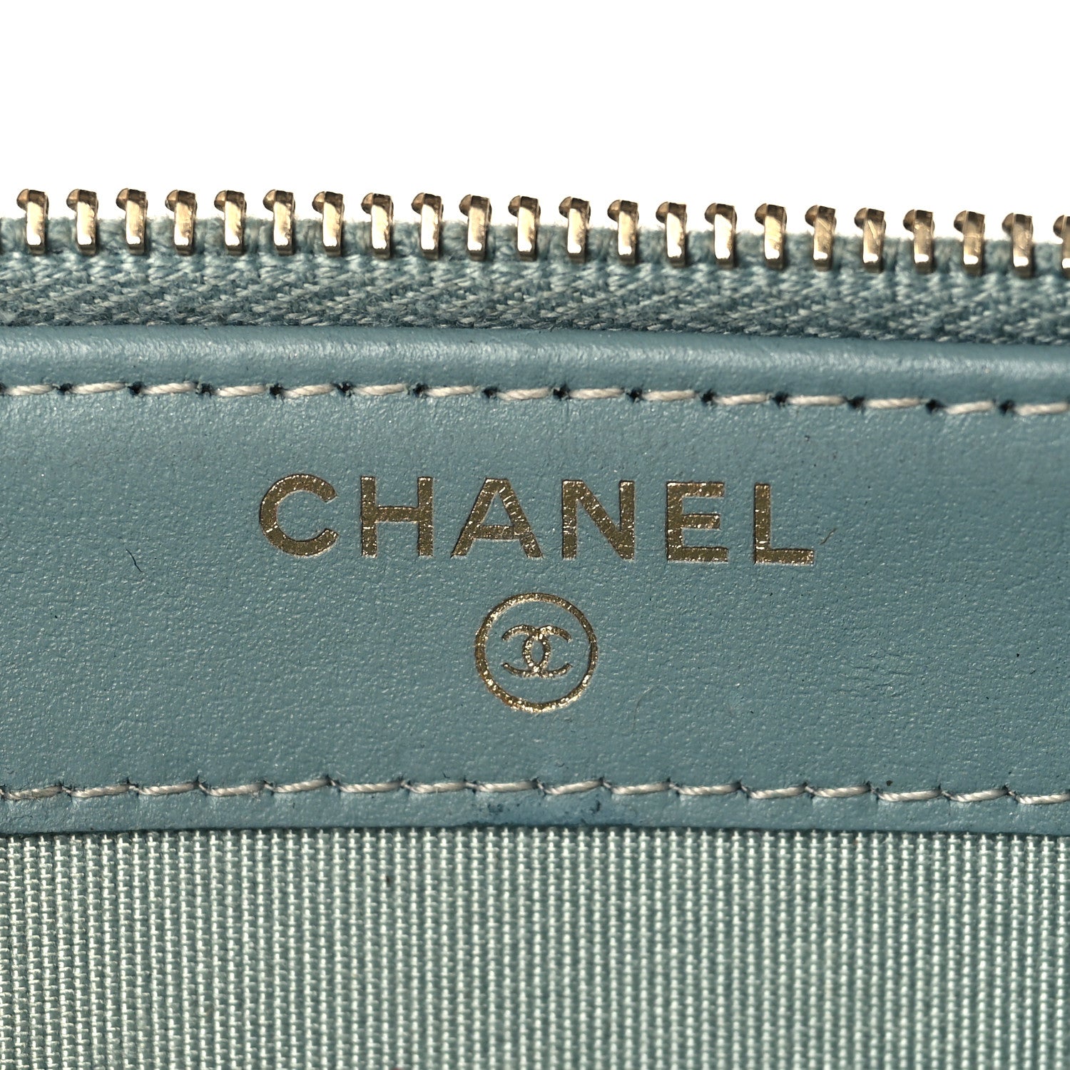Chanel Caviar Quilted Small Clutch With Chain Light Blue 7 of 11