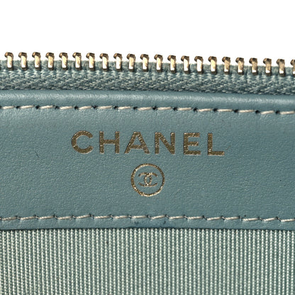 Chanel Caviar Quilted Small Clutch With Chain Light Blue 7 of 11