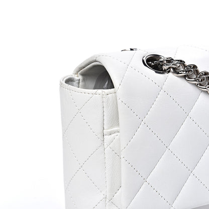 Chanel Lambskin Quilted Medium Single Flap White 10 of 12