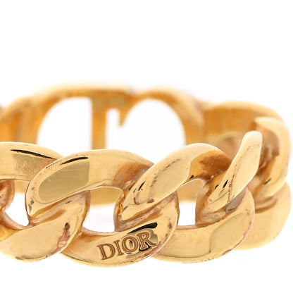 Christian Dior Metal Danseuse Etoile Chain Ring 54 7 Gold 4 of 5