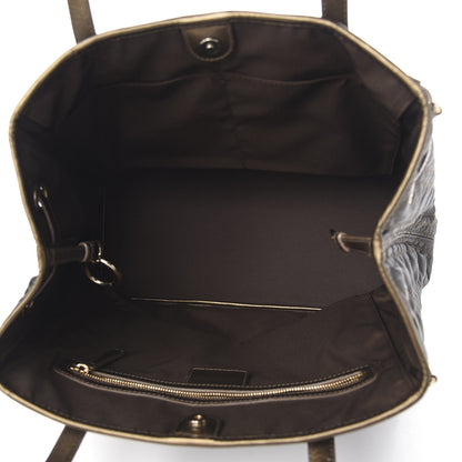 Christian Dior Coated Canvas Cannage Medium Panarea Tote Bronze 4 of 11